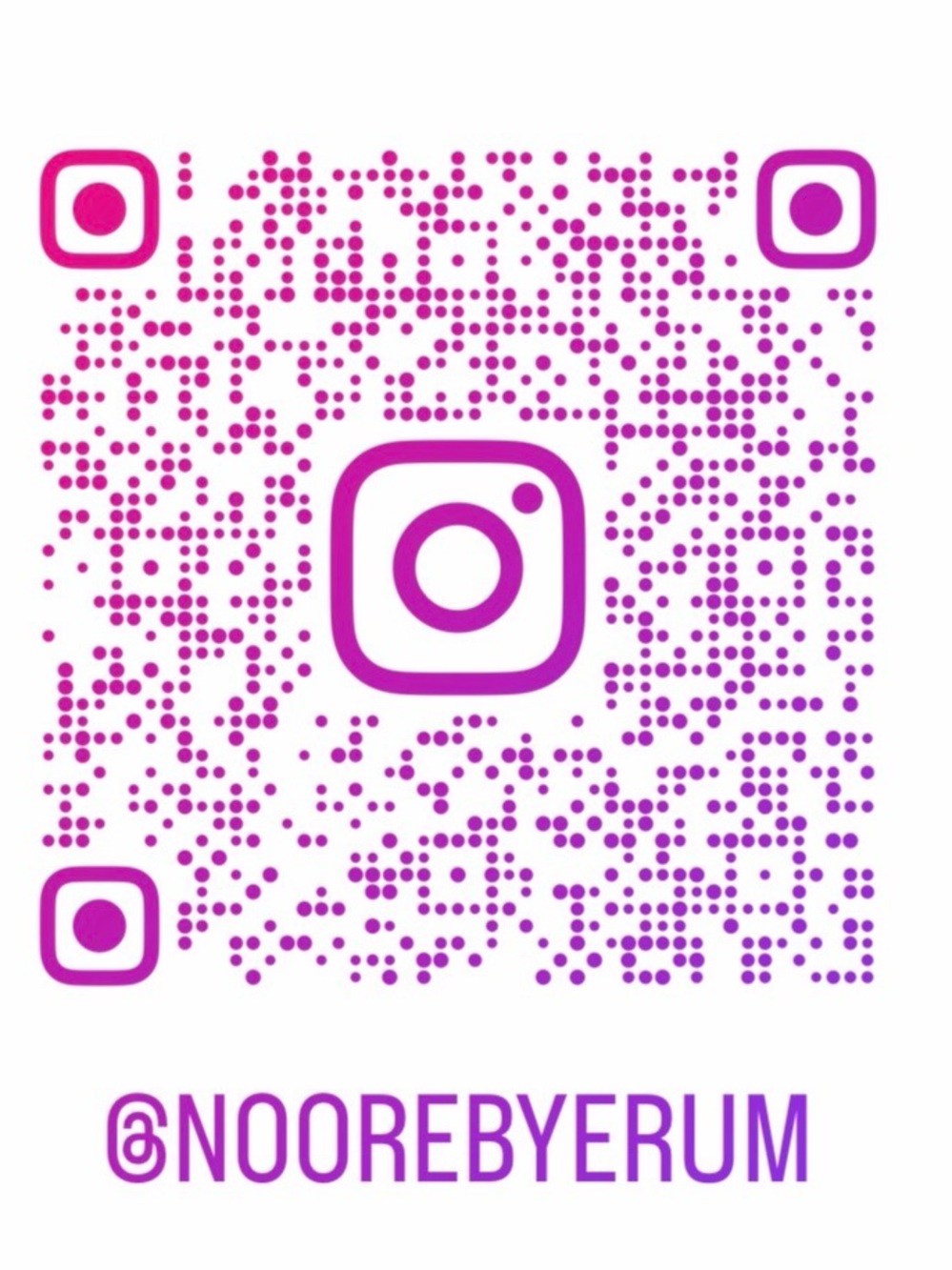 Instagram QR Code Graphic Sticker in Fuchsia-Purple
